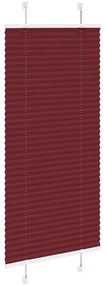 Plissado Cego Bordéus Vermelho 60x100 cm Largura Tecido 59,4 cm