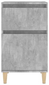 Mesa de cabeceira 40x35x70 cm cinzento cimento