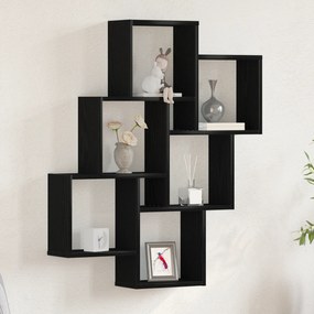 Armário de parede vidaXL em carvalho preto 78x15x92 cm em madeira revestida