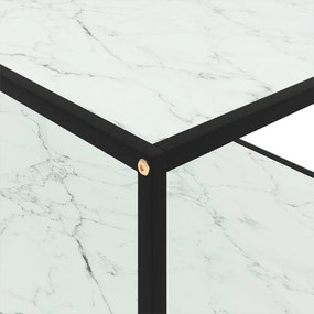 Mesa de centro 120x60x35 cm vidro temperado branco