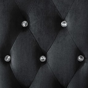 Cadeiras de jantar 2 pcs veludo preto