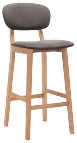 Bancos de bar 2 pcs tecido cinzento-claro
