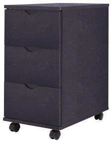 vidaXL Unidade de gavetas 33x45x60 cm preto