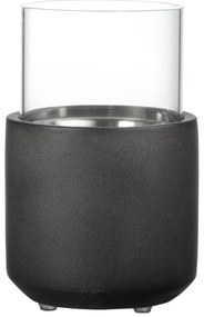 HOMCOM Lareira de Bioetanol de Mesa Capacidade 0,4L Combustão 2,5h 12x12x19cm Cinza Escuro