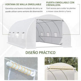 Estufa Tipo Túnel 600x300x200cm com 8 Janelas e Cobertura de Polietile