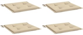 Almofadões p/ cadeiras de jardim 4 pcs tecido oxford bege