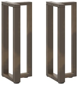 Pés de mesa de console em forma de T, 2 peças, preto, 38x25x(72-73) cm
