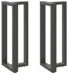 Pés para mesa de bar em forma de T, 2 peças, antracite, 40x35x(100-101