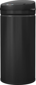 Caixote do lixo automático para cozinha de 42 L em aço inoxidável, com tampa de fecho suave, 30,5 x 30,5 x 68 cm, preto