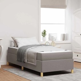 vidaXL Cama Box Outros Taupe e Branco 90 x 190 cm tecido
