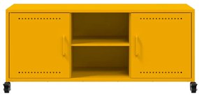Móvel de TV 100,5x39x43,5 cm aço amarelo mostarda