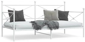vidaXL Cama de Dia sem Colchão 100x200 cm aço branco