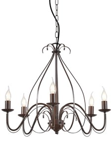 Candelabro Clássico Castanho Ferrugem 5-Luzes - Giuseppe