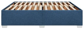 Estrutura de cama sem colchão 180x200 cm tecido azul