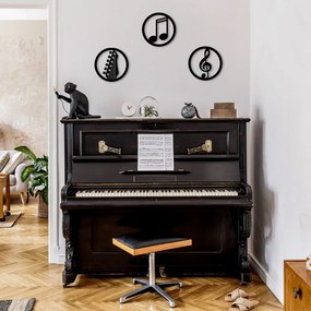 Acessório Decorativo de Parede Just Music – Preto – 25 cm (3 Peças)
