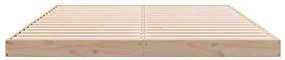 Estrutura de Cama Floor vidaXL Branca 140x220 cm Madeira Sólida de Pin