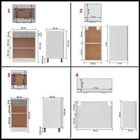 8 pcs conj. armários de cozinha contraplacado cinzento cimento