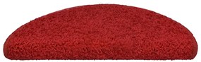 Tapetes de escadas 30 pcs 65x21x4 cm vermelho