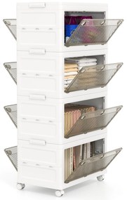 Varal de roupas dobrável de metal para secar roupas - bege