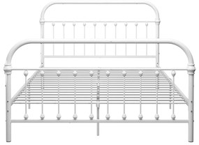 Estrutura de cama 160x200 cm metal branco