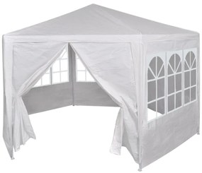 vidaXL Tenda com 7 paredes laterais em branco 2 x 2 m