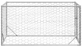 Canil exterior para cães com porta 2x1x1 m aço galvanizado
