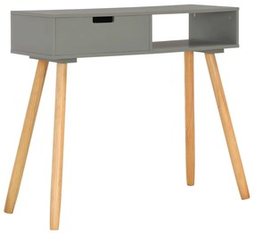 vidaXL Mesa consola 80x30x72 cm madeira de pinho maciça cinzento