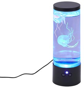 Tubo de Bolhas Preto 30cm incl. LED RGB - Dweller Moderno