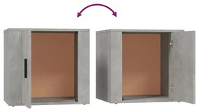 Mesas de cabeceira 2 pcs 50x39x47 cm cinzento cimento
