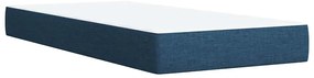 Cama com molas/colchão 90x190 cm tecido azul