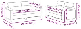 2 pcs conjunto sofás c/ almofadões couro artificial cor creme