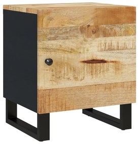 Mesa de cabeceira 40x33x46 cm madeira de mangueira maciça