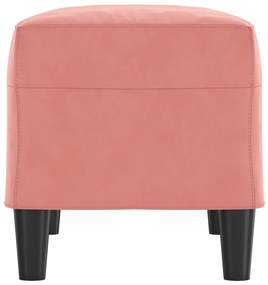 Banco 70x35x41 cm veludo rosa