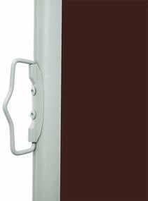 Toldo lateral retrátil para pátio 140x600 cm castanho