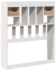 Cabeceira com arrumação 75 cm madeira de pinho maciça branco