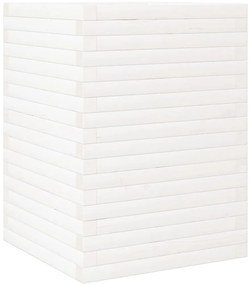 Vaso/floreira de jardim 50x50x68,5 cm pinho maciço branco