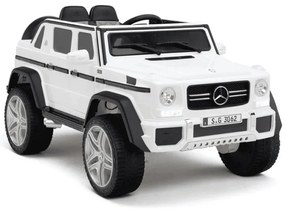 Carro elétrico para crianças Mercedes-Maybach G650, 12V, pneus em borracha, assento em pele sintética Branco