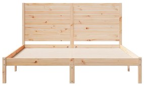 Cama extra longa sem colchão 140x210 cm madeira maciça
