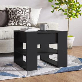 Mesa de centro 55,5x55x45 cm madeira processada preto
