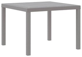 Mesa de Jardim Cinza-claro 100x100x73 cm em Rattan Sintético
