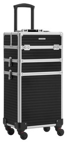 Grande mala de maquilhagem com rodas para viagem e trabalho. | SONGMICS | 35.7 x 27 x 72.5 cm | preto | JHZ014B01.