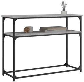 Mesa consola 100x35,5x75cm derivados de madeira cinzento sonoma
