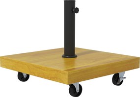 Outsunny Base quadrada para guarda-sol - base de lastro peso líquido 25 kg em metal com 4 rodas - dim. 45L x 45l x 36,5H cm | Aosom Portugal