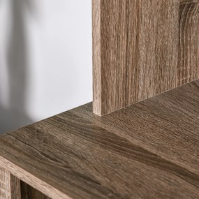 HOMCOM Móvel Cabide de Entrada com 3 Ganchos e 6 Compartimentos para Sapatos Armário de Entrada com Cabides 68,5x39,5x173cm Madeira