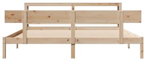 Cama sem colchão 180x200 cm madeira de pinho maciça
