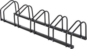 Suporte de armazenamento para bicicletas com pneus de 65 mm,145 x 33 x 27 cm, aço preto