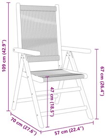 Cadeiras de jardim 2 pcs acácia maciça e polipropileno cinzento