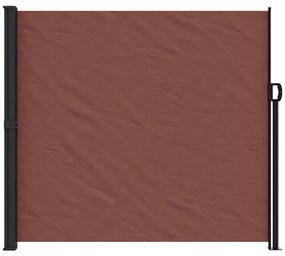 Toldo lateral retrátil 180x500 cm castanho