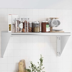 vidaXL Prateleira de parede 75x30x31 cm aço inoxidável prateado