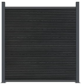 Painel de vedação 526x186 cm WPC cinzento
